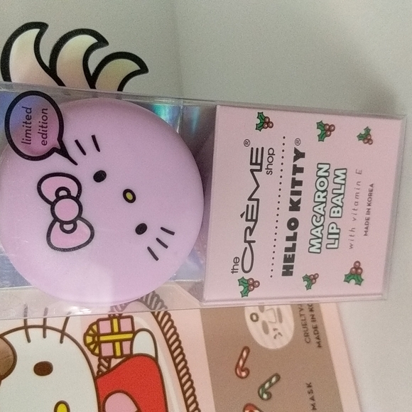 🍀 the Creme Shop 🍀 Hello Kitty Collagen Mask + Macaron Lip Balm Gift Set 🍀 - Picture 5 of 6